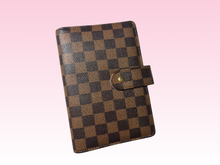 Load image into Gallery viewer, Brown | Checkered Binder | A6 Rings