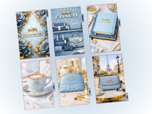 Load image into Gallery viewer, Monthly Divider | Personal Wide | Blue Denim Coach | Set of 12 | PRE-ORDER