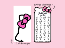 Load image into Gallery viewer, Savings Insert & Envelope Bundle | Kitty Vacation | 1000
