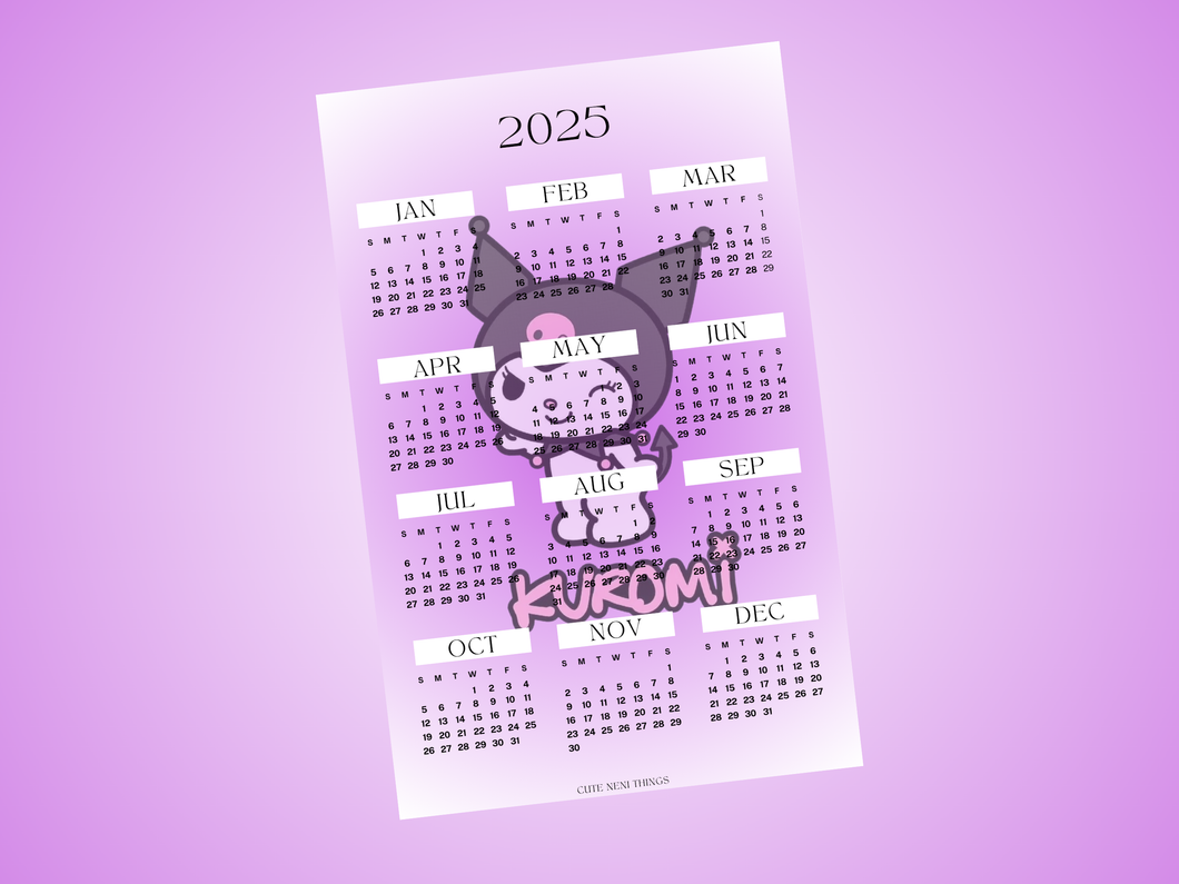 2025 Year at a glance | A5 Rings | Kuromi