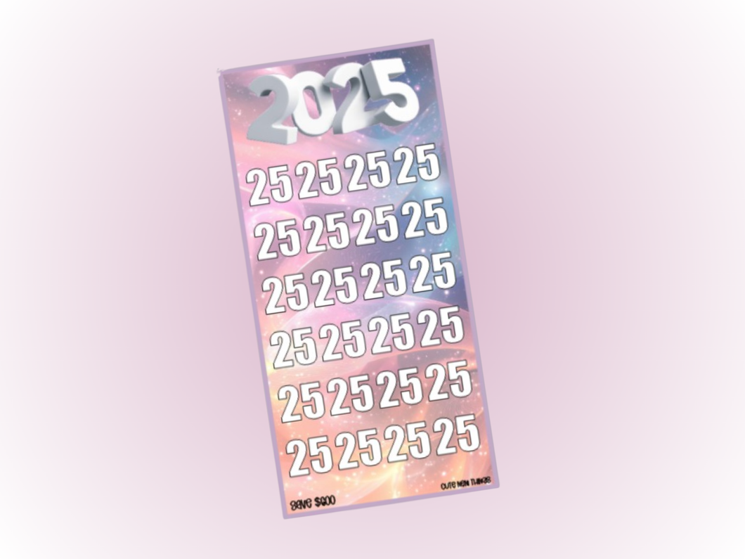 Savings Insert or Cash Envelope | 2025 Savings Challenge