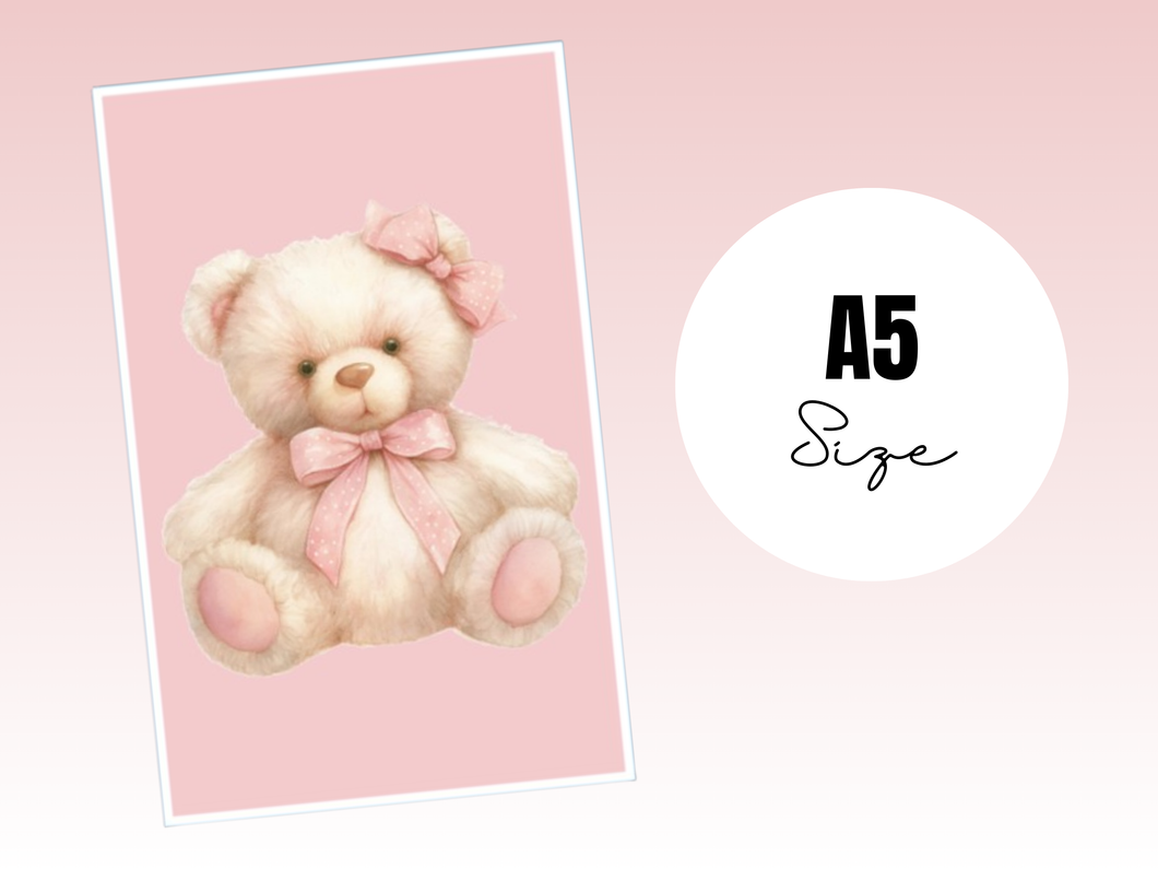 Binder Dashboard or Envelope | Coquette | A5 Rings | Bear