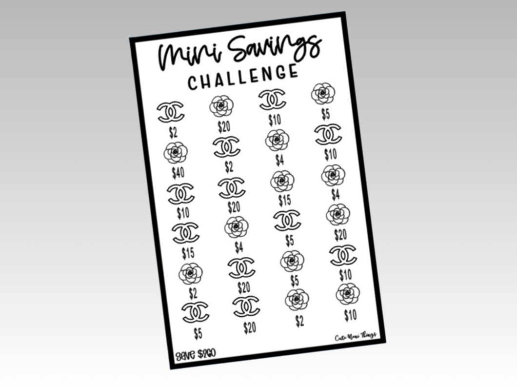 Savings Challenge or Envelope | A5 Rings | Blk CC