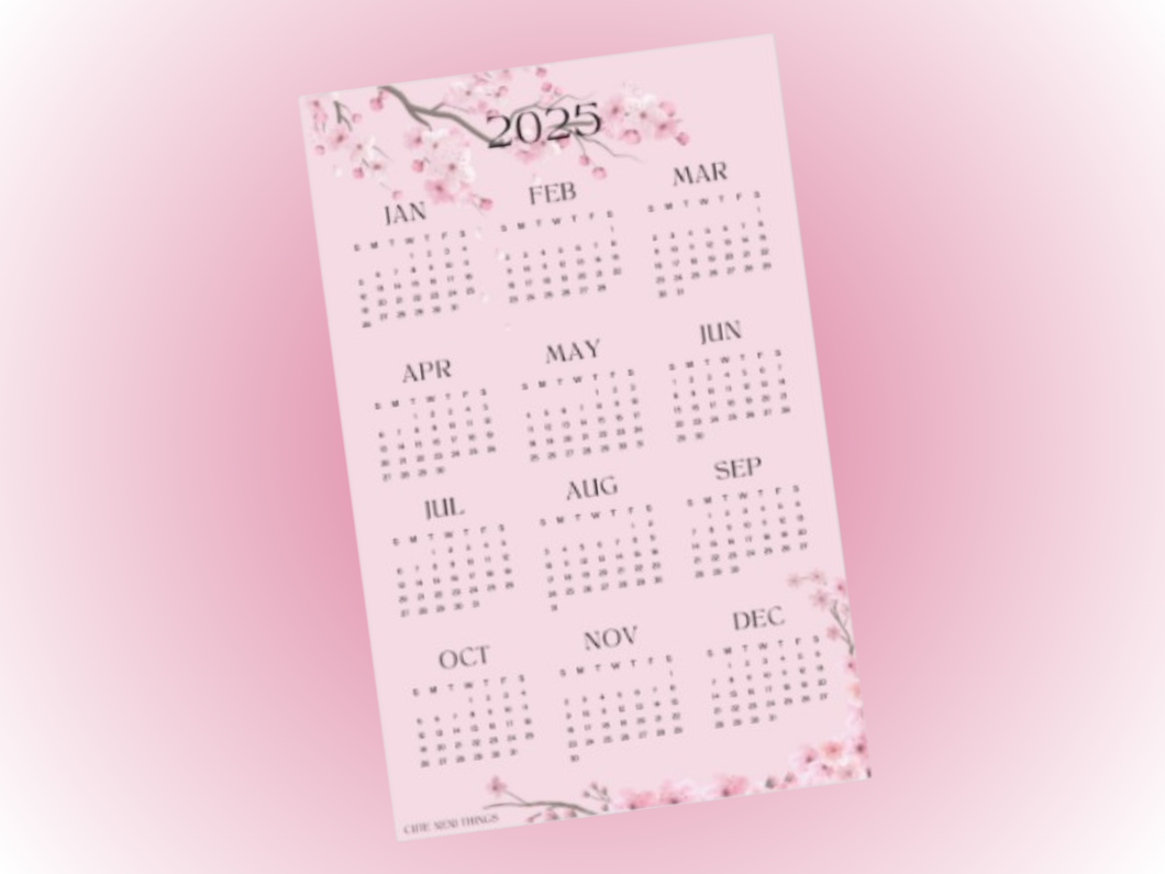 2025 Year at a glance | A5 Rings | Cherry Blossom