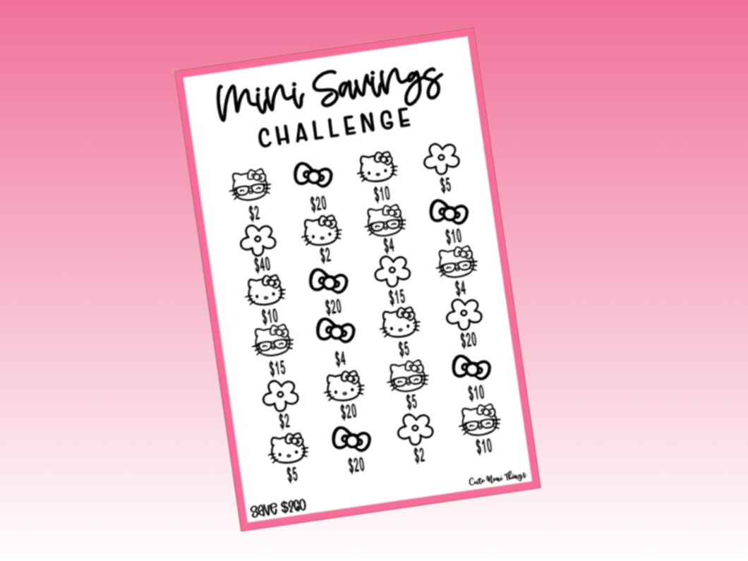 Savings Challenge or Envelope | A5 Rings | HK Mini Savings
