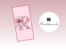 Load image into Gallery viewer, Binder Dashboard or Cash Envelope | Pink Letter Chinoiserie
