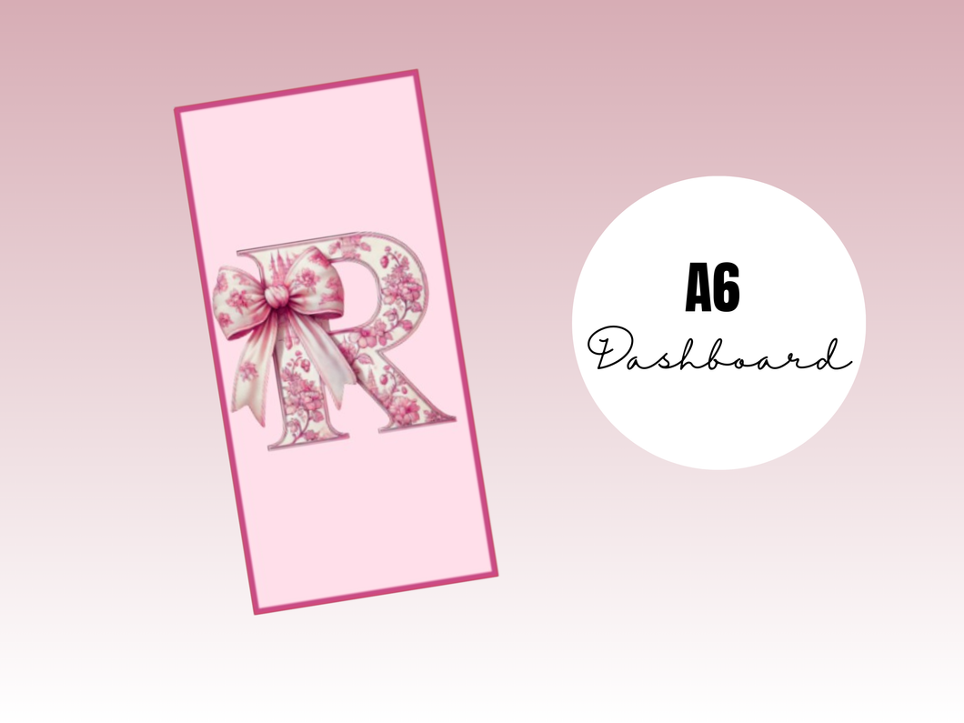 Binder Dashboard or Cash Envelope | Pink Letter Chinoiserie