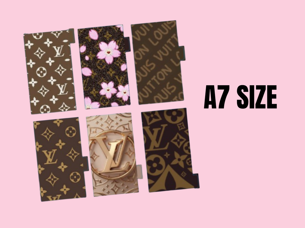 Cash Envelopes | Brown LV | Set of 6 | A7 Rings