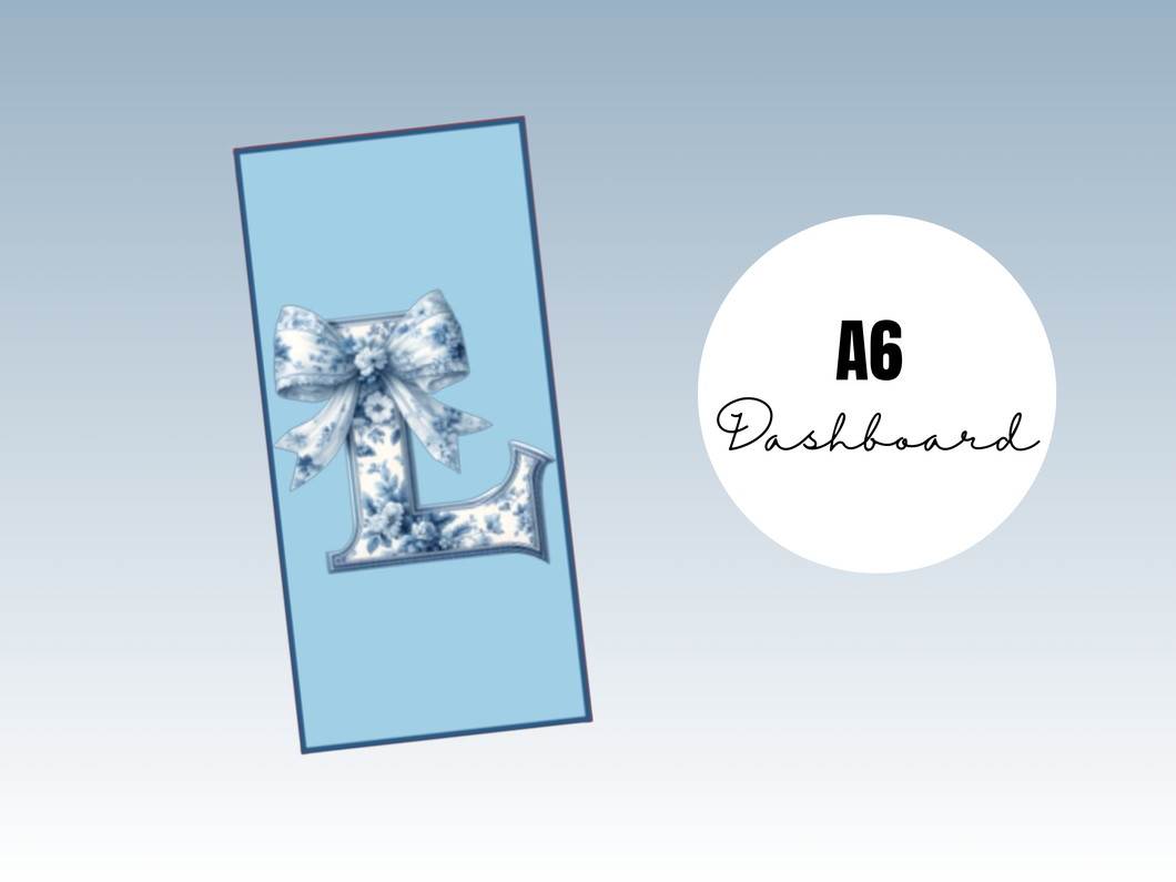 Binder Dashboard or Cash Envelope | Blue Letter Chinoiserie
