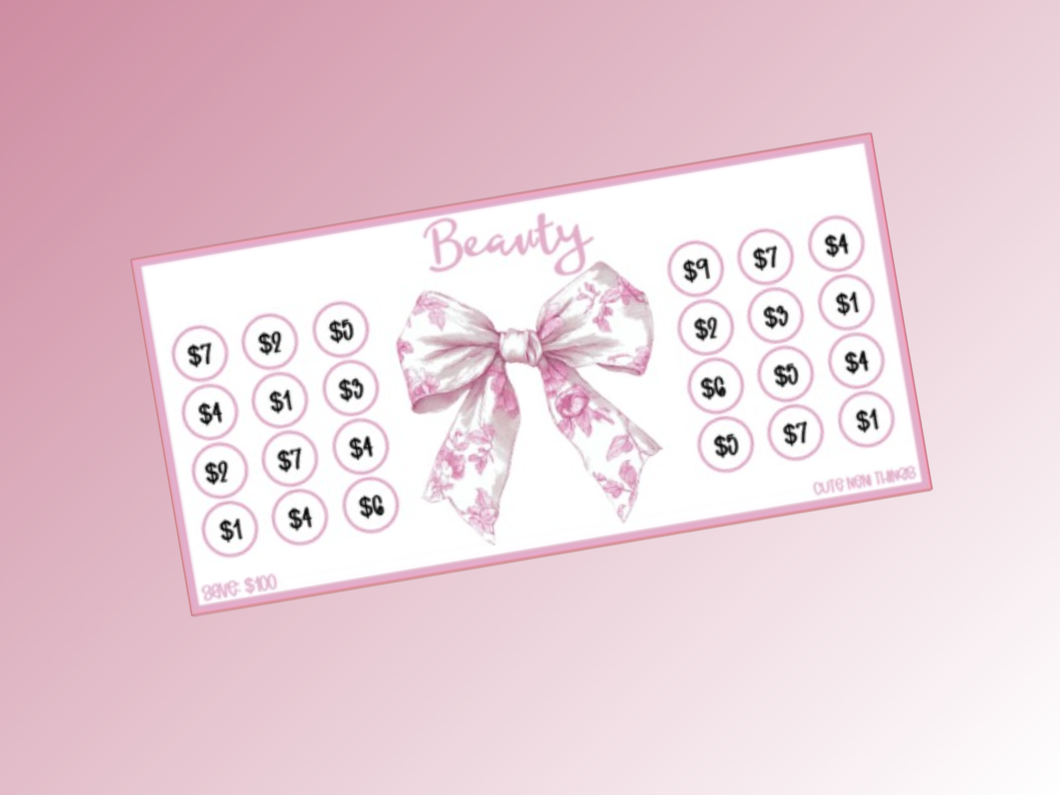 Savings Insert or Cash Envelope | Pink Chinoiserie | Beauty