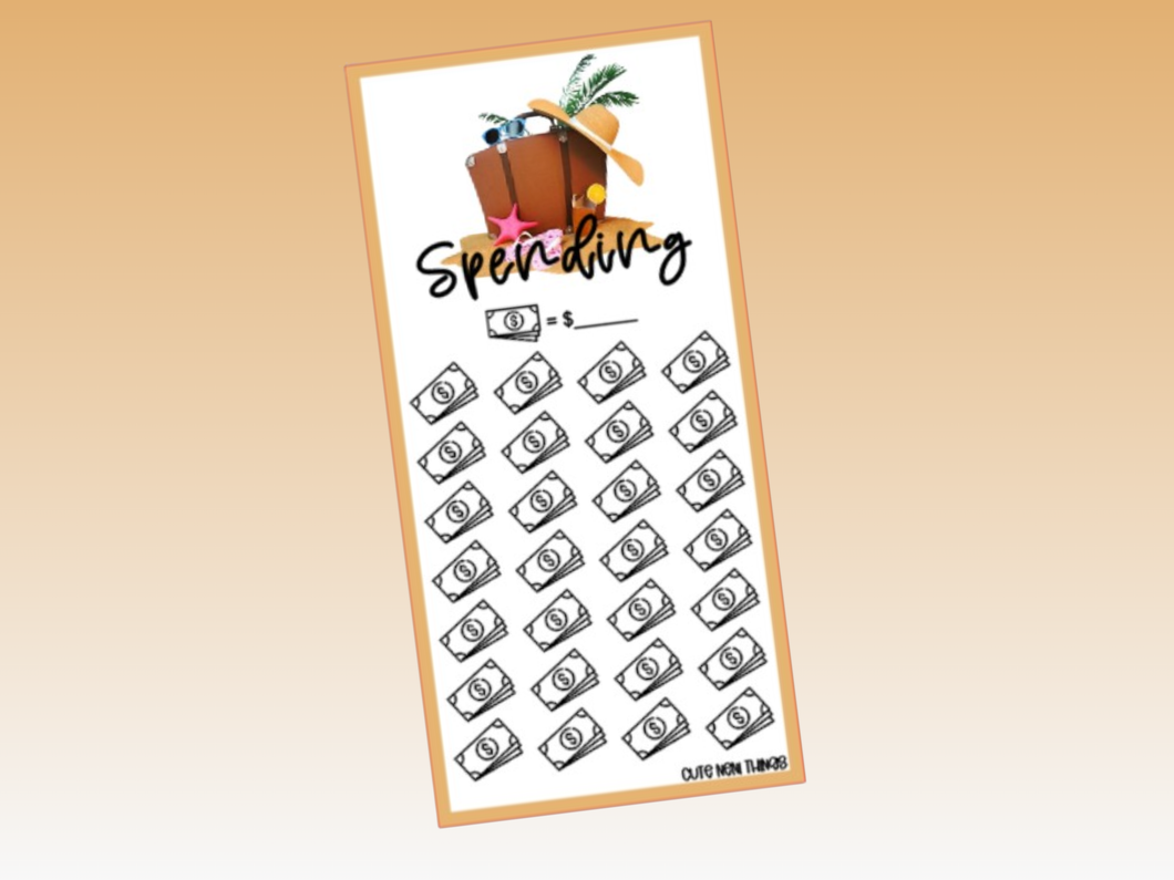 Savings Insert or Cash Envelope | Beach | Spending