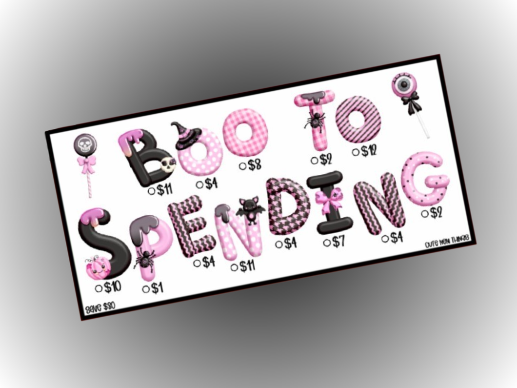 Savings Insert or Cash Envelope | Boo to Spending