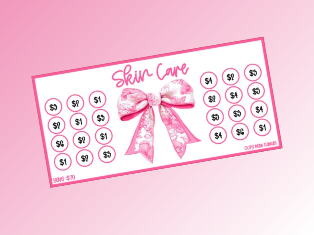 Savings Insert or Cash Envelope | Pink Chinoiserie | Skin Care