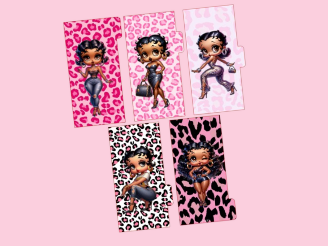Cash Envelopes | Pink Betty Boop Leopard | Set of 5