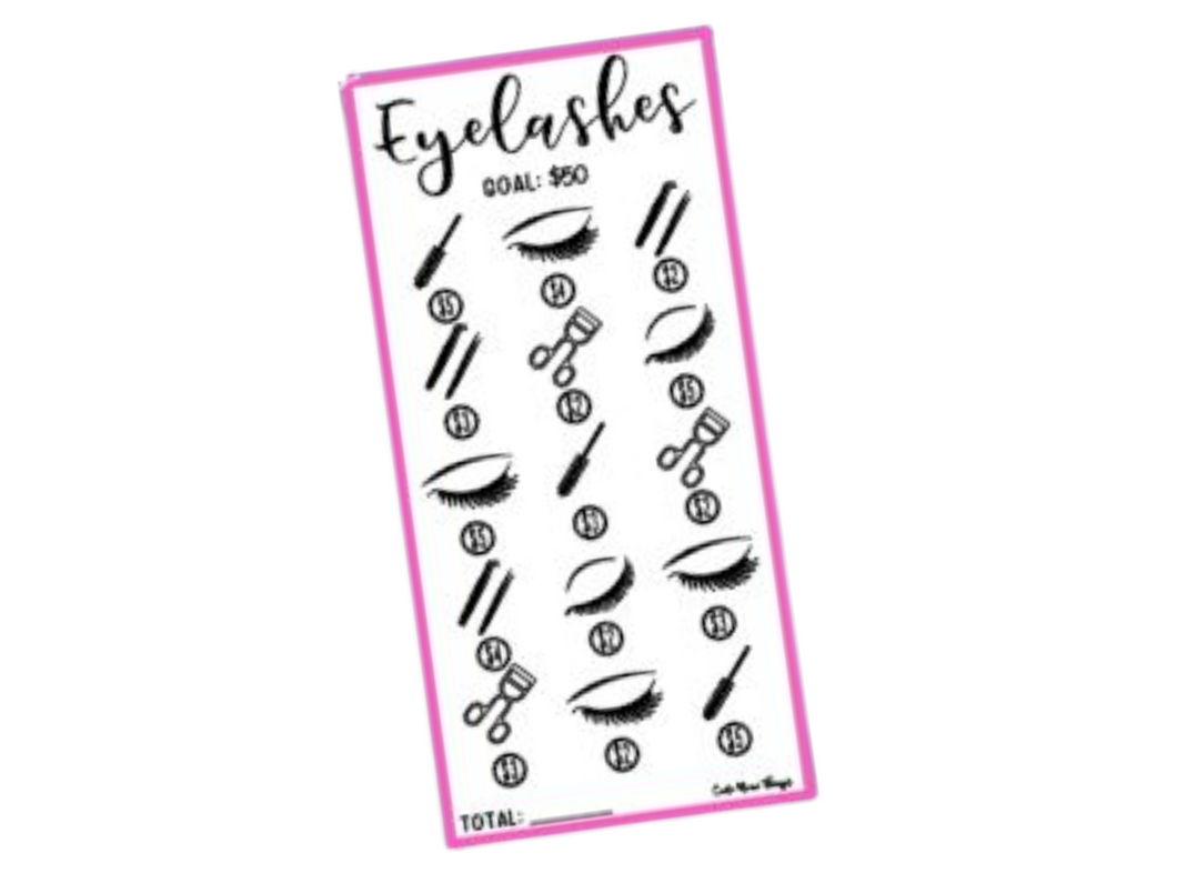 Savings Insert or Cash Envelope | Square | Eyelashes