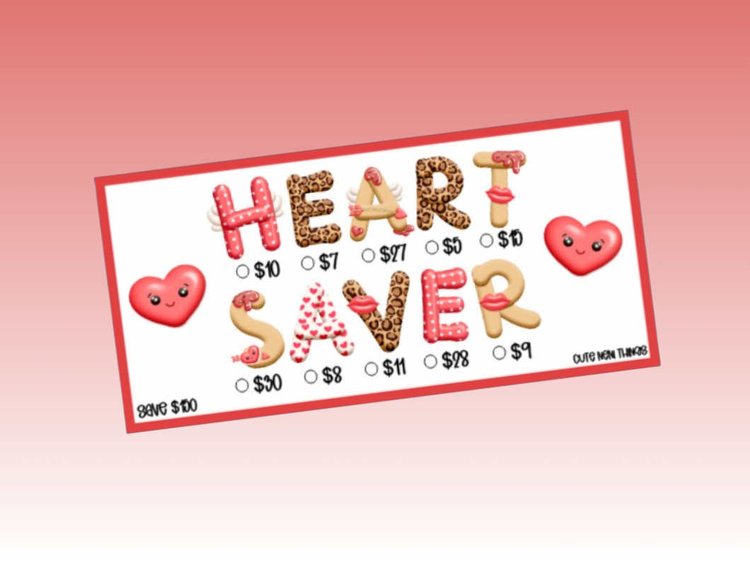 Savings Insert or Cash Envelope | Heart Saver
