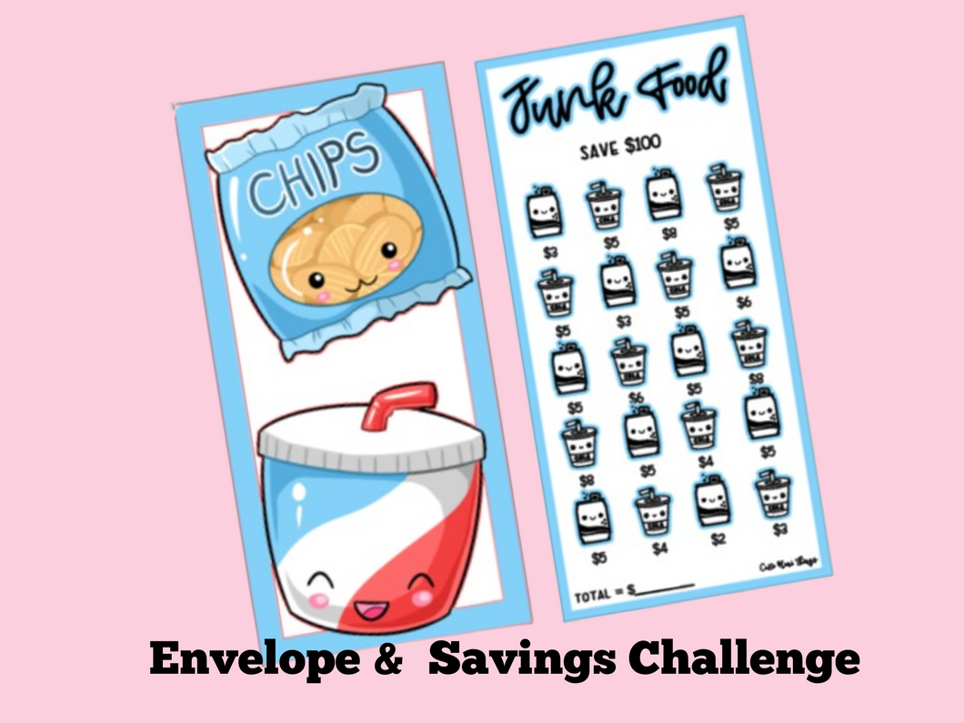 Savings Insert & Envelope Bundle | Food | Junk Food Set
