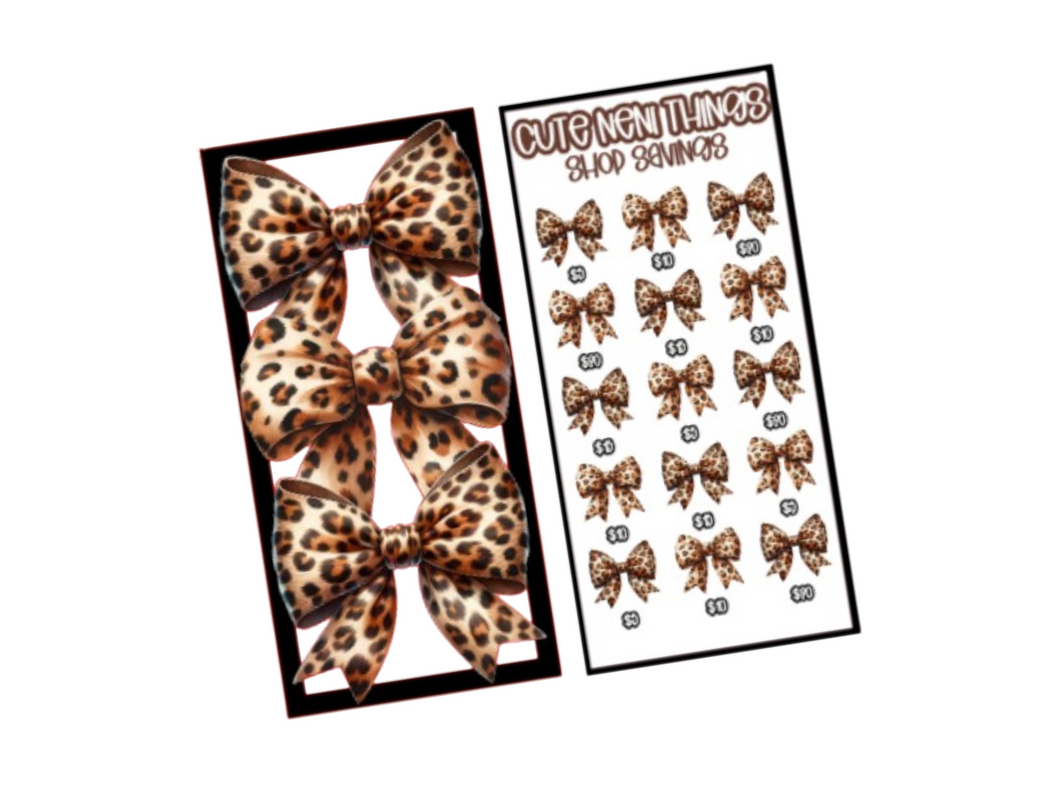 Savings Insert & Envelope Bundle | Leopard Cute Neni Things Shop Savings