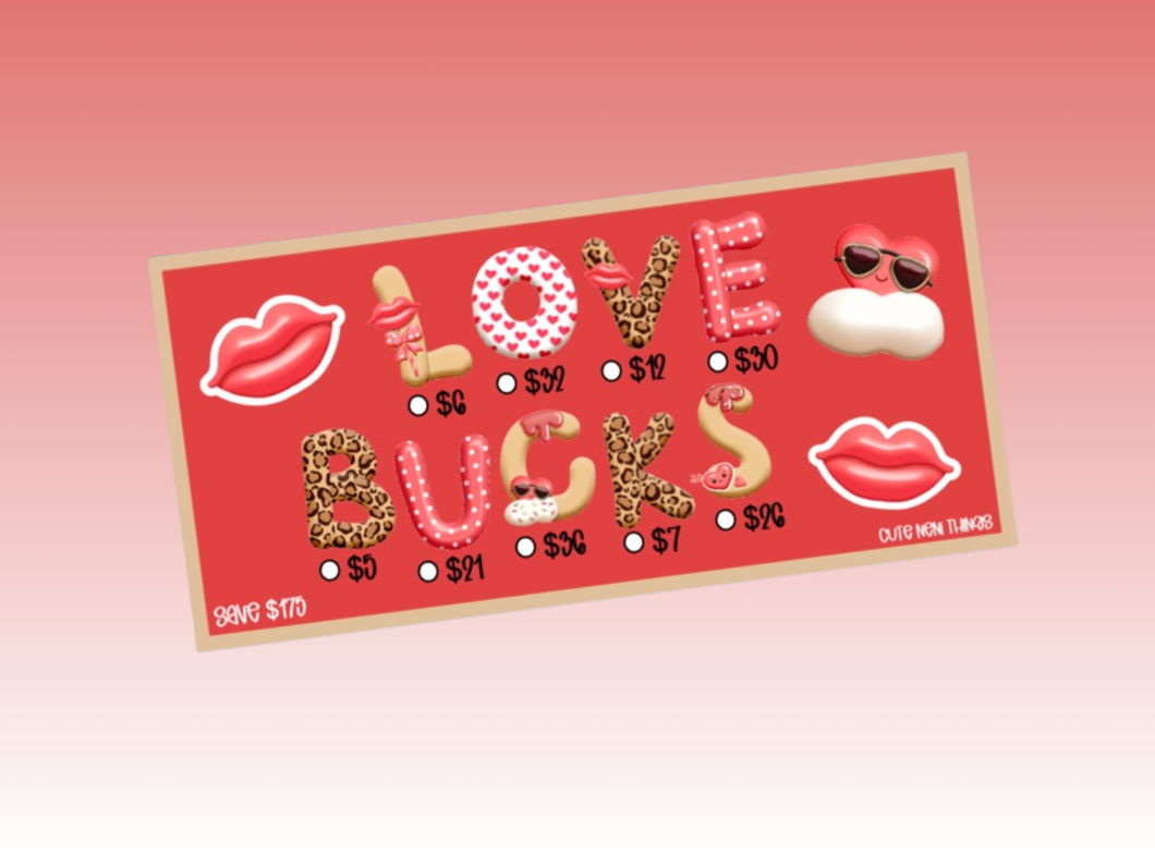 Savings Insert or Cash Envelope | Love Bucks