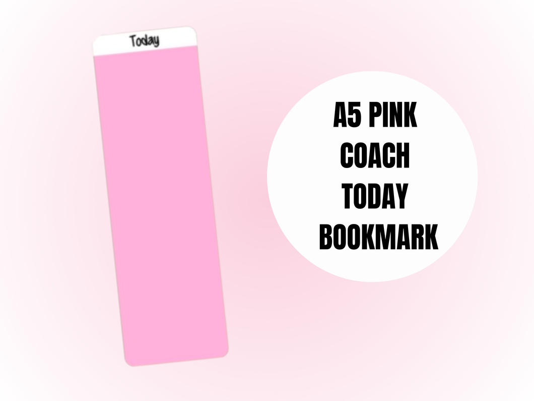 Binder Bookmark | A5 Rings | Pink Coach