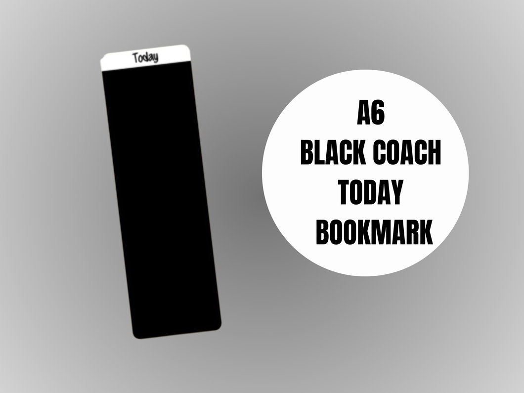 Binder Bookmark | A6 Rings | Black Coach