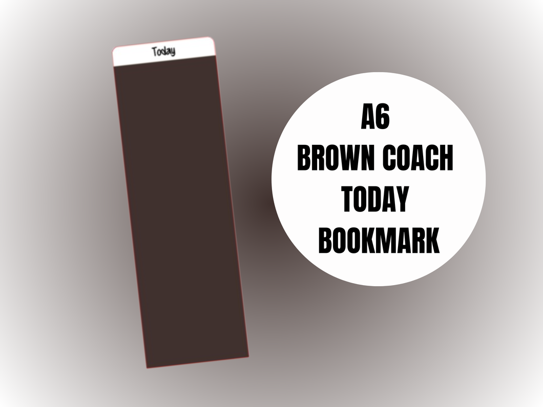 Binder Bookmark | A6 Rings | Brown Coach