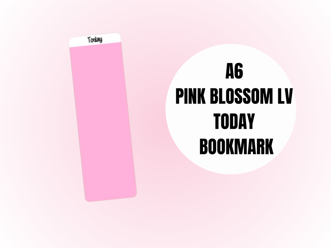 Binder Bookmark | A6 Rings | Pink Blossom LV | Today