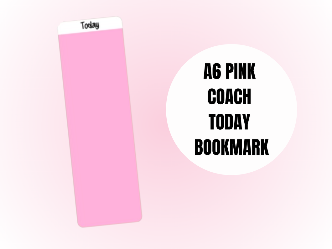Binder Bookmark | A6 Rings | Pink Coach