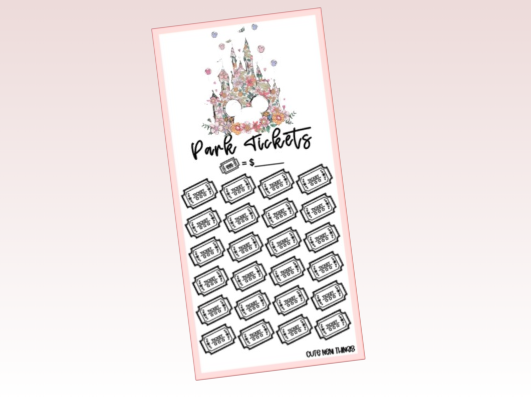 Savings Insert or Cash Envelope | Dizney | Park Tickets