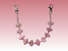 Load image into Gallery viewer, Pink Hearts | Binder Chain Charm | Fits A6 Binders
