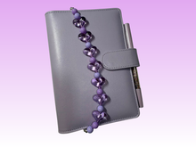 Load image into Gallery viewer, Purple Hearts | Binder Chain Charm | Fits A6 Binders
