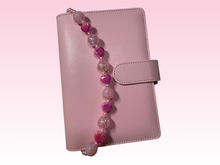 Load image into Gallery viewer, Pink Lace Hearts | Binder Chain Charm | Fits A6 Binders
