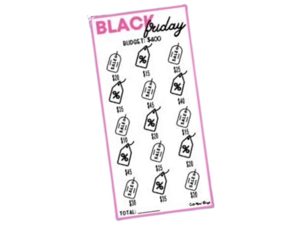 Savings Insert or Cash Envelope | Square | Black Friday