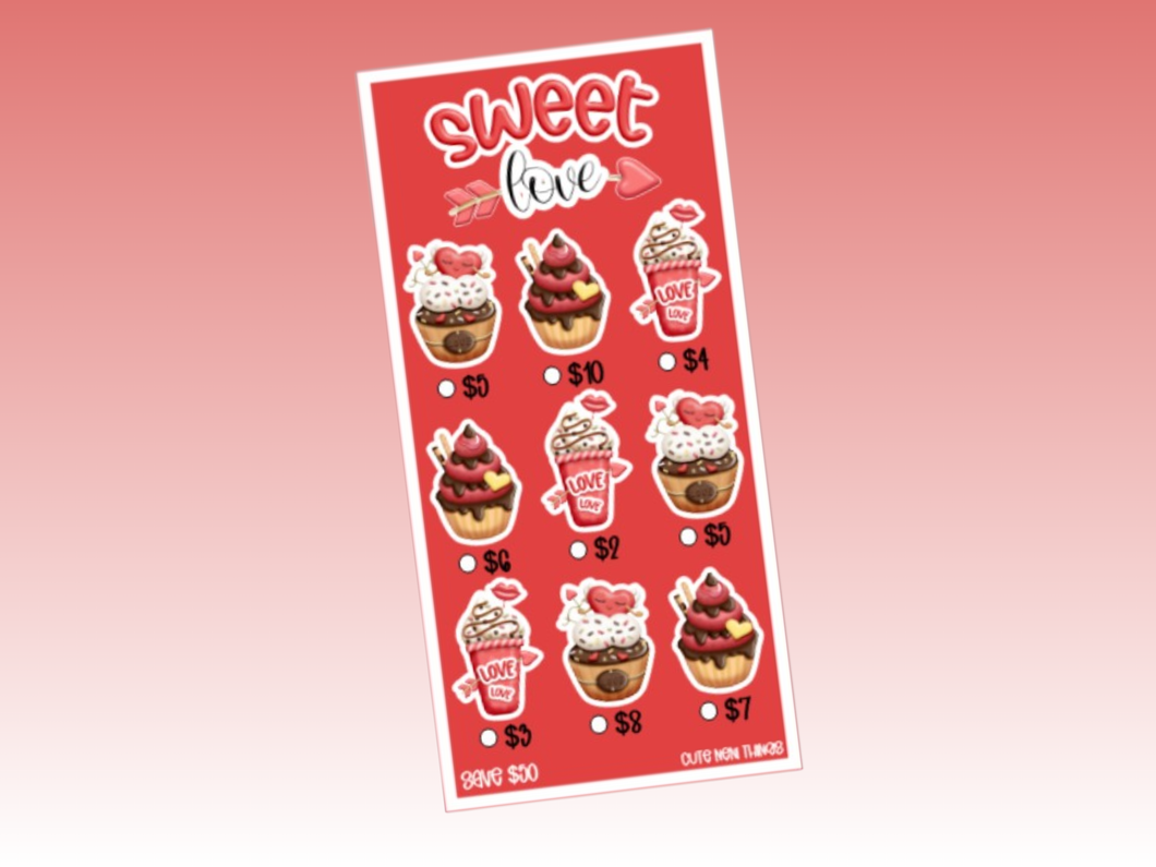 Savings Insert or Cash Envelope | Sweet Love
