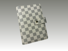 Load image into Gallery viewer, White | Checkered Binder | A6 Rings
