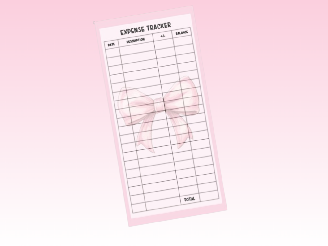Expense Tracker | Pink Bow