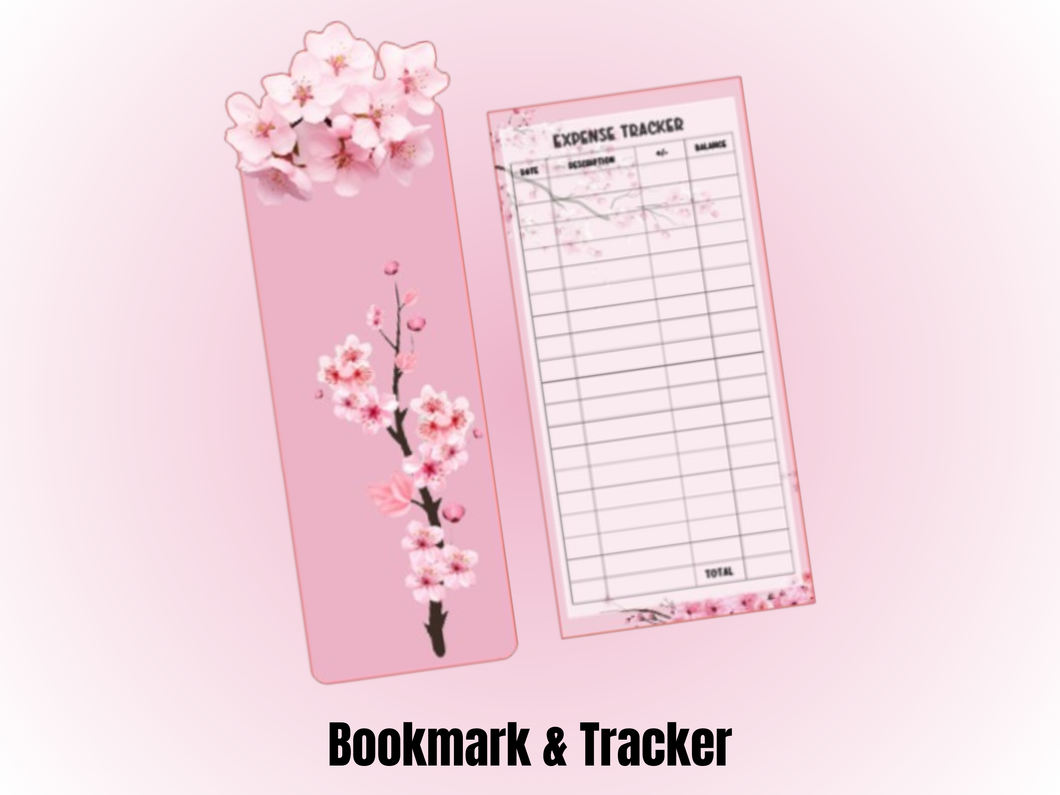 Binder Bookmark & Tracker | Cherry Blossom
