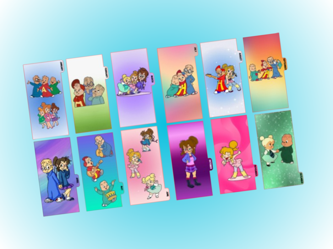 Cash Envelopes | Chipmunks | 12 month Set