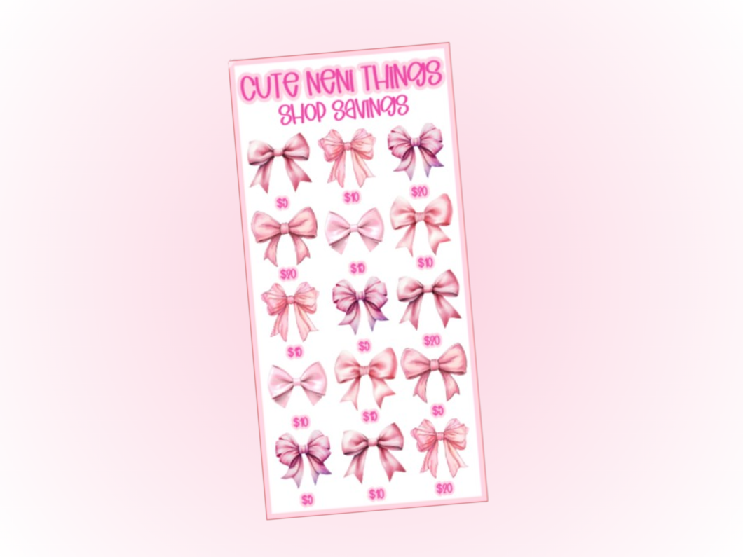 Savings Insert or Cash Envelope | Cute Neni Things Shop Savings
