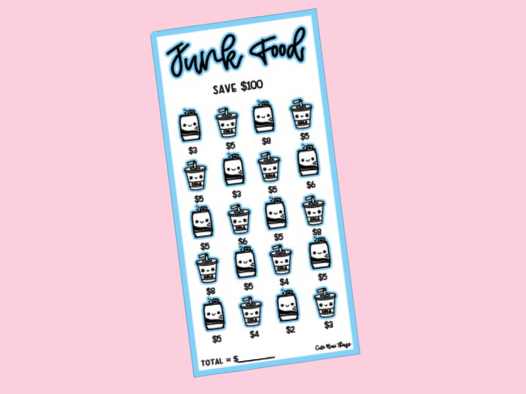 Savings Insert or Cash Envelope | Square | Junk Food
