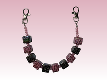 Load image into Gallery viewer, Pink &amp; Brown Leopard Print | Binder Chain Charm | Fits A6 Binders
