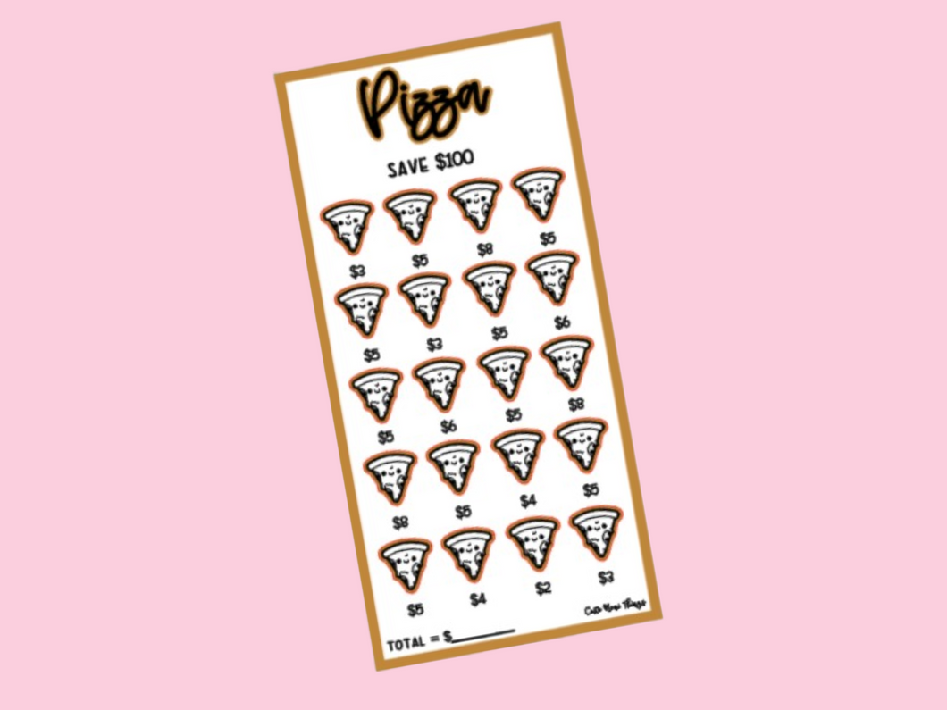 Savings Insert or Cash Envelope | Square | Pizza