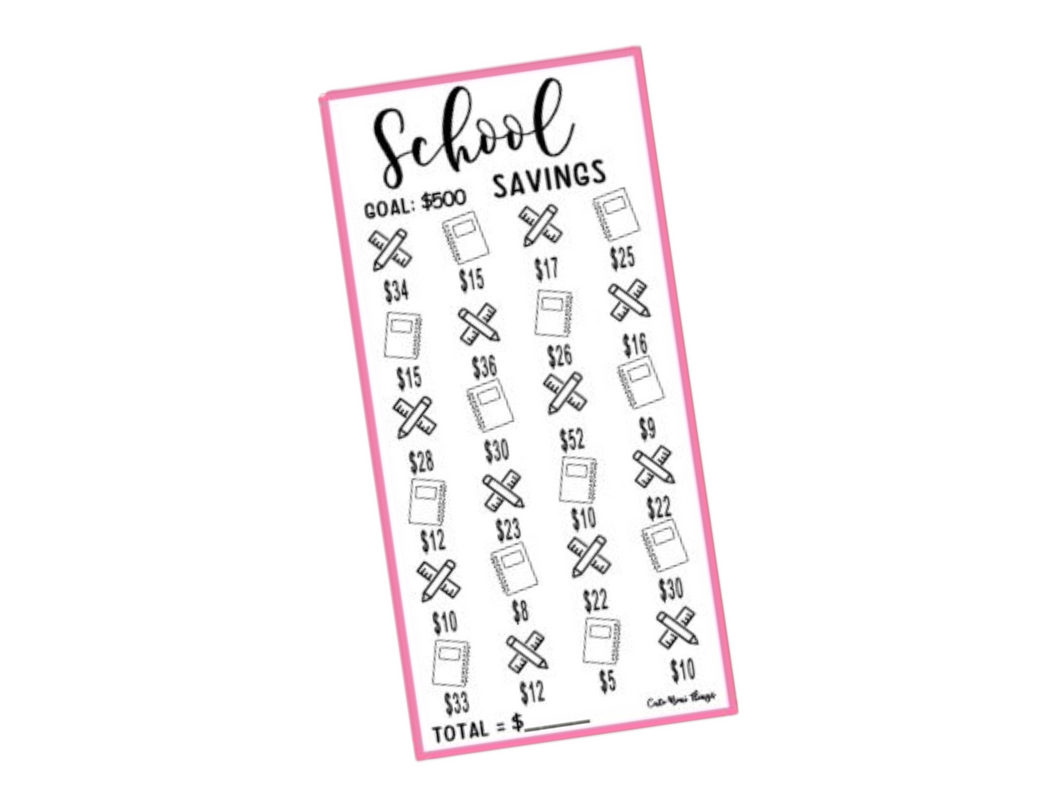 Savings Insert or Cash Envelope | Square | School