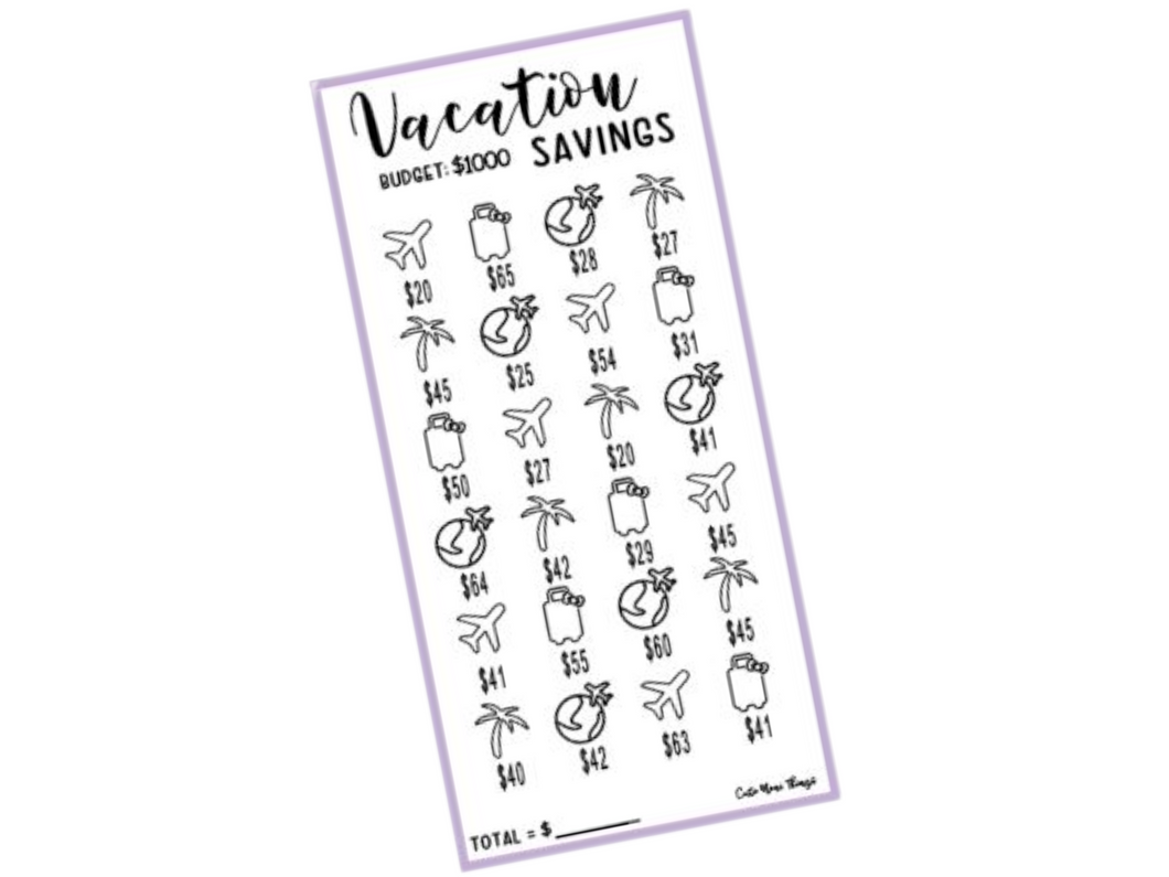 Savings Insert or Cash Envelope | Square | Vacation Savings